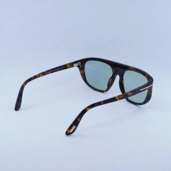 Tom Ford Edward FT1002 52N Sunglasses Dark Havana Aviator 